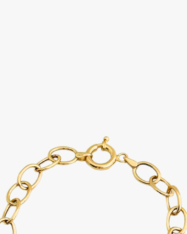 Pulseira com Argolas em Ouro Amarelo  18K