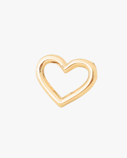 Pingente de Coração Vazado em Ouro  Amarelo 18K