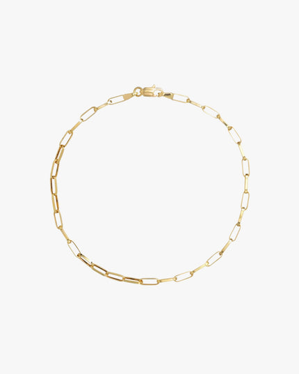 Pulseira Entrelaço Masculina Menor em  Ouro Amarelo 18K