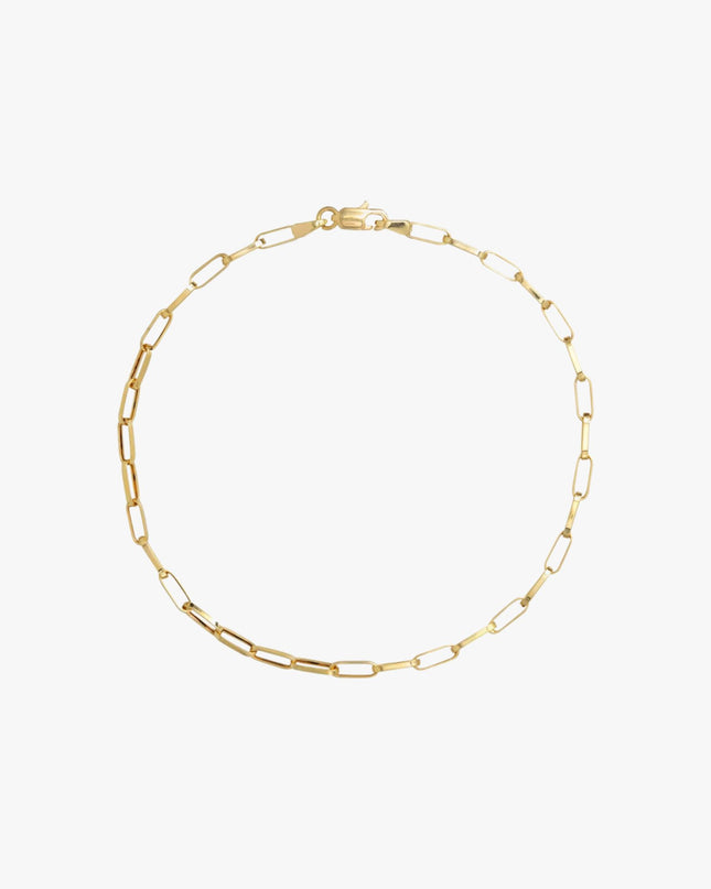 Pulseira Entrelaço Masculina Menor em  Ouro Amarelo 18K