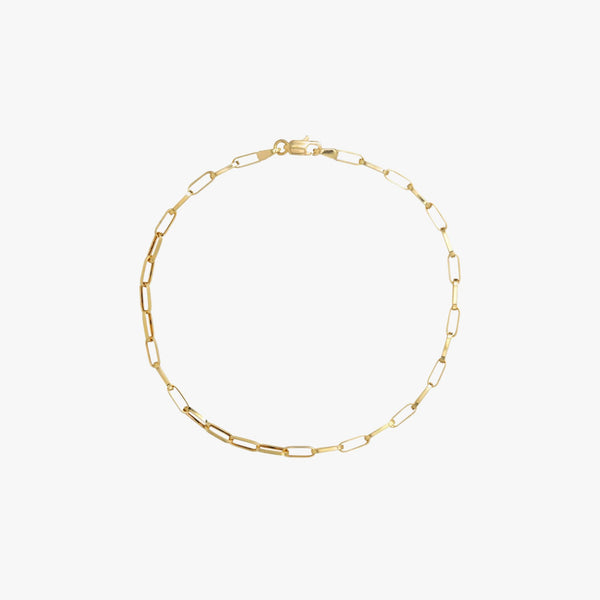Pulseira Entrelaço Masculina Menor em  Ouro Amarelo 18K
