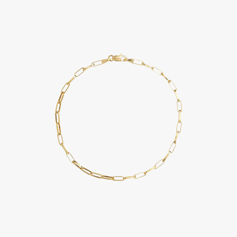 Pulseira Entrelaço Masculina Menor em  Ouro Amarelo 18K