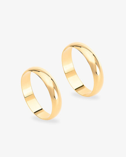 Par de aliança Linha Clássica Ouro 18 K