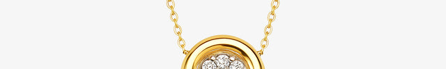 Colar Ponto de Luz com Sete Diamantes no Pingente