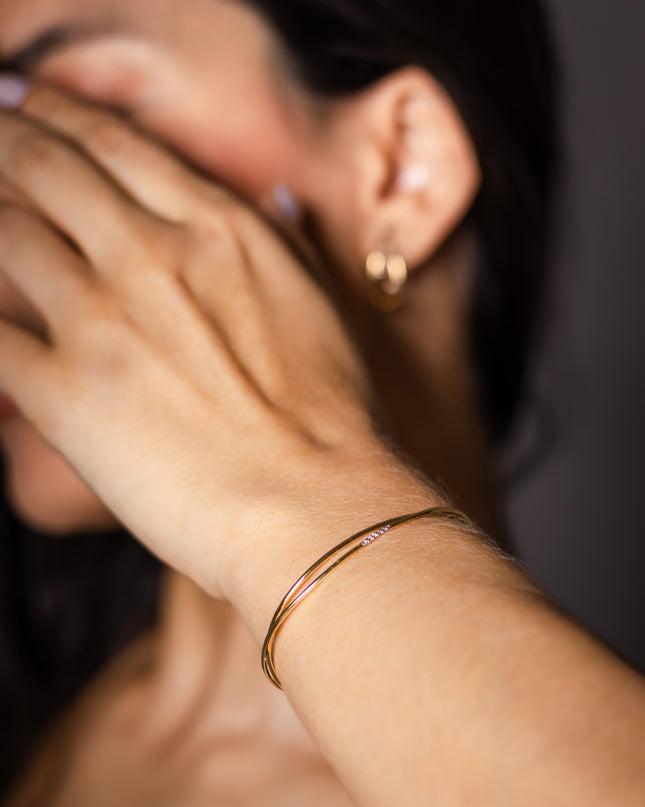 Bracelete com Diamantes central