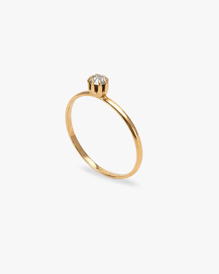 Anel Solitário Ponto de Luz