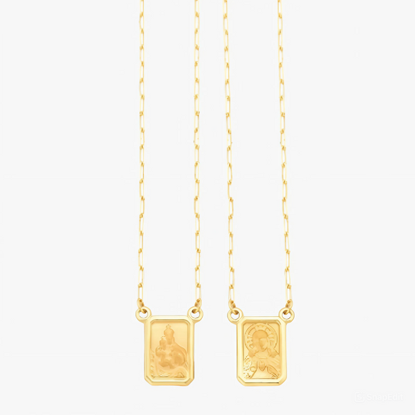 Escapulário Proteção em Ouro Amarelo 18K