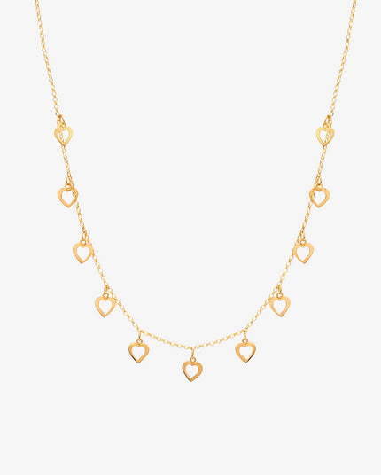 Choker de Coraçõezinhos-Vazados