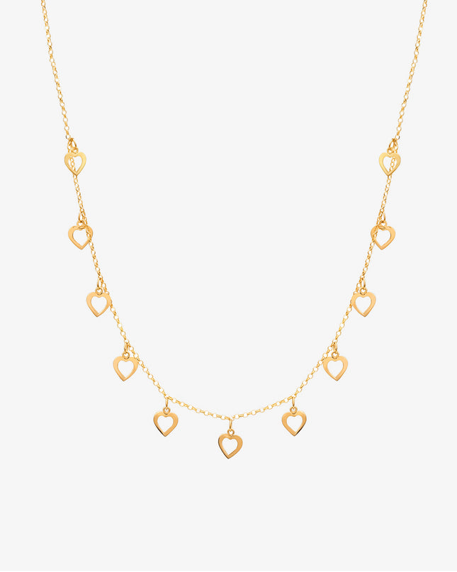 Choker de Coraçõezinhos-Vazados