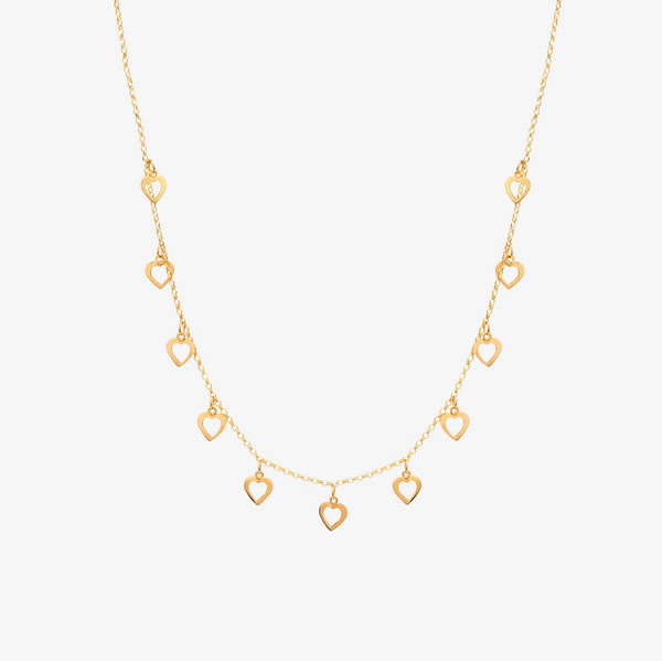 Choker de Coraçõezinhos-Vazados