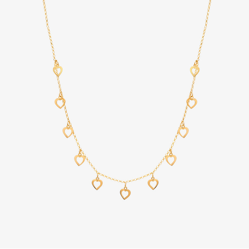 Choker de Coraçõezinhos-Vazados