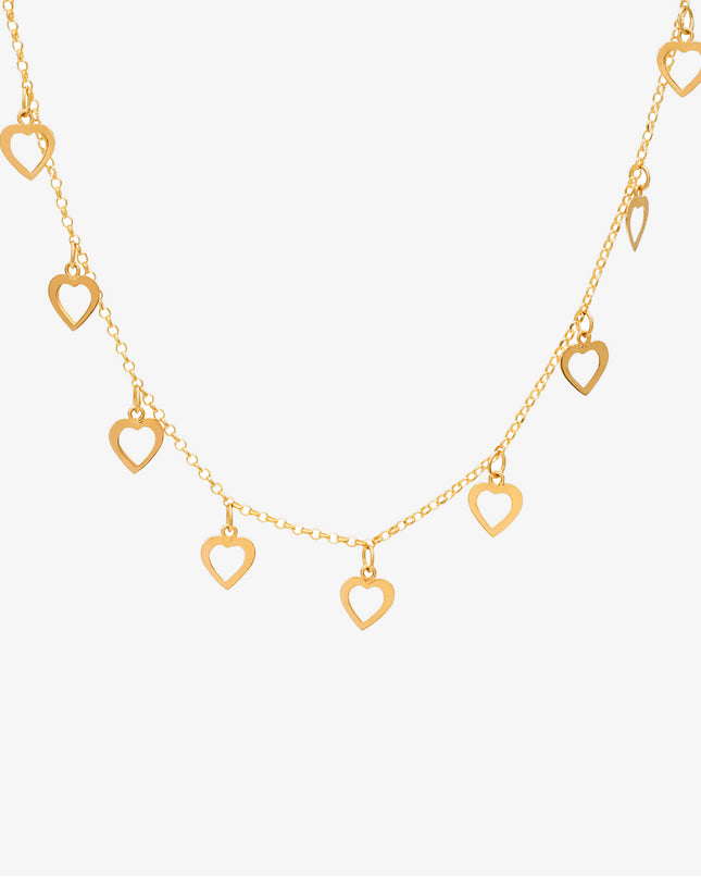Choker de Coraçõezinhos-Vazados