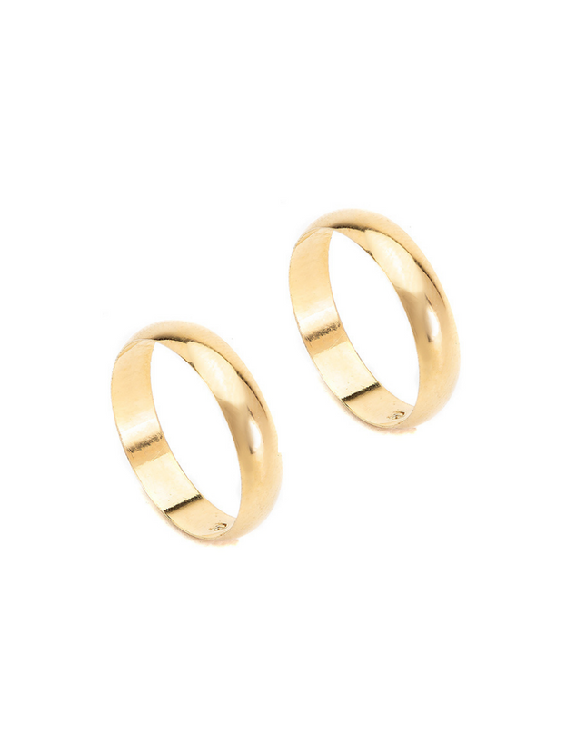 Par de aliança Linha Clássica Ouro 18 K