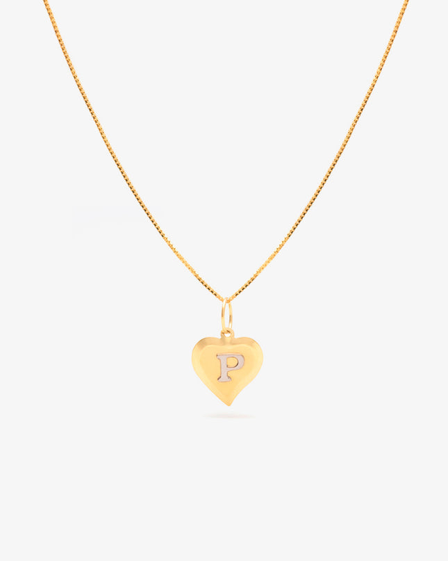 Pingente Personalizado Coração Letra