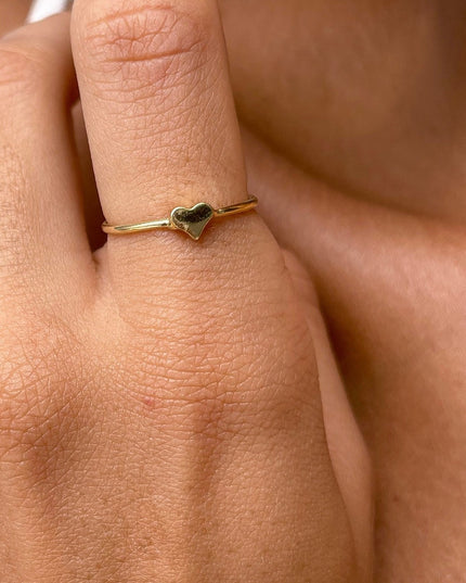 Anel Liso de Coração